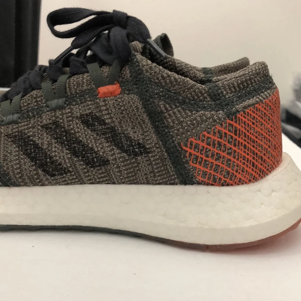 ADIDAS PUREBOOTS GO LEGEND IVY CORAL RUNNING SNEAKERS MENS SIZE 8